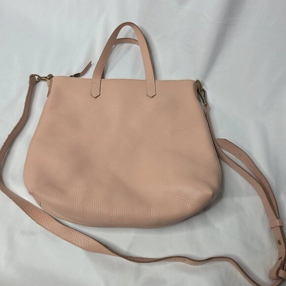 Madewell Handbags - Madewell Women's Zip Top Crossbody Transport Bag Pink Leather